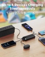 ⁦Charmast Power Bank with Built in Cables, 20000mAh USB C Battery Pack 5 Outputs 4 Inputs with LED Display Type C Powerbank,22.5W Fast Charging Portable Charger Compatible with Smartphones and More⁩ - الصورة ⁦3⁩