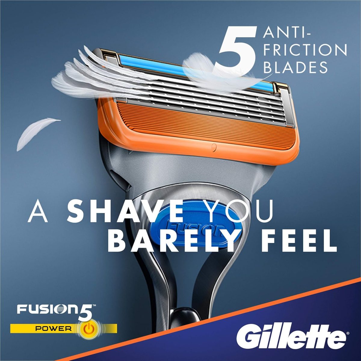 ⁦Gillette Fusion5 Power Men's Razor Blade Refills, 8 Count⁩ - الصورة ⁦2⁩
