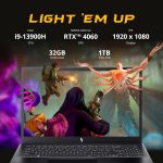 ⁦acer Nitro V 15 15.6" FHD IPS 144Hz Gaming Laptop, Intel i9-13900H, 32GB DDR5, 1TB SSD, GeForce RTX 4060 8GB GDDR6, Backlit Keyboard, Wi-Fi 6, Win 11 Pro, Black, 256GB Docking Station Set⁩ - الصورة ⁦3⁩