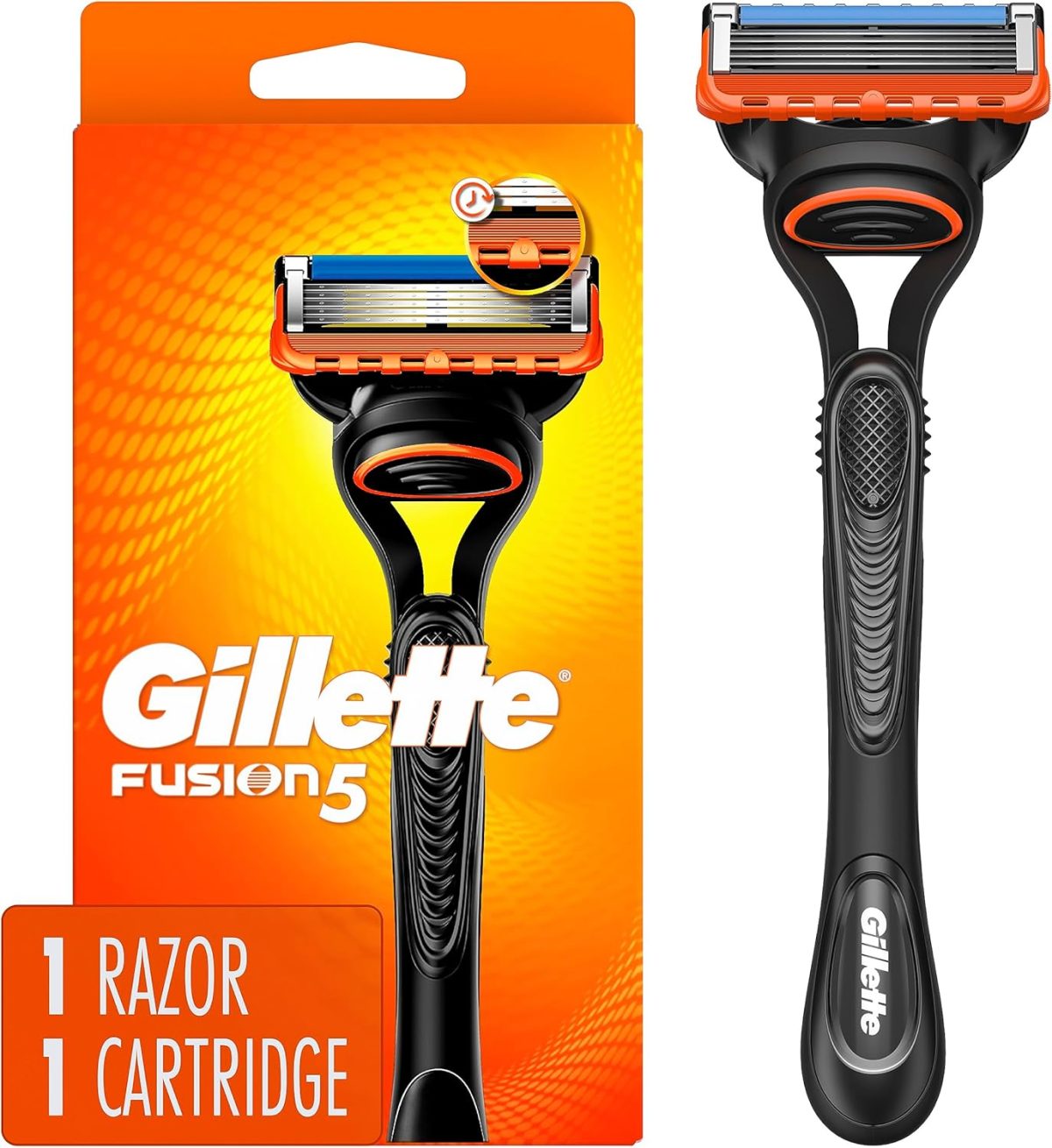 Gillette Fusion5 Razor for Men, Handle + 1 Razor Blade Refill