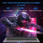 ⁦Laptop Gaming 16inch 2.5K IPS, Laptop Computer 16GB DDR5 1TB SSD AMD Ryzen 7 7840HS Processor(Up to 5.1GHz), Traditional Laptop PC Wifi6 BT5.2 USB3.1*3 HDMI*1 Audio Port*1 Cooling System For Games⁩ - الصورة ⁦2⁩