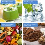 ⁦Ponicozy 3 in 1 Full Size Blender - 9500W Electric High Speed 15 Speed Countertop Smoothie Maker With 3L Bowl, 1.5L Chopper, 0.5L Grinder for Smoothie, Milkshake, Puree⁩ - الصورة ⁦7⁩
