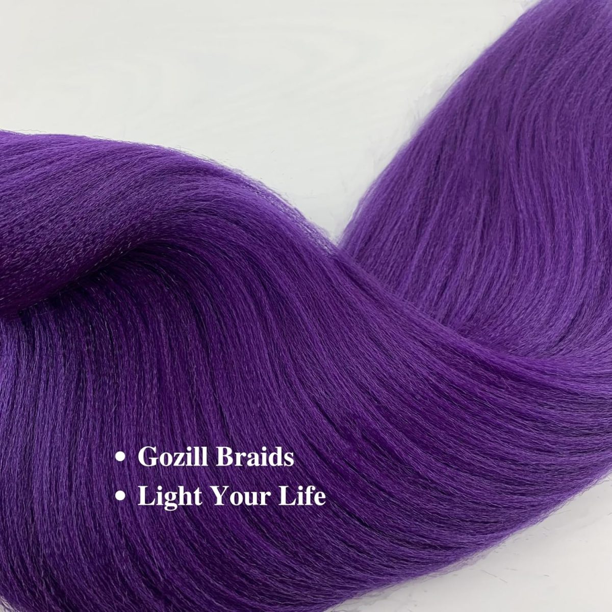 ⁦Gozill Braiding Hair Pre stretched Purple 30 inch Prestretched Braiding Hair Ez Braid Hypoallergenic Colored Braiding Hair Extensions Long⁩ - الصورة ⁦8⁩
