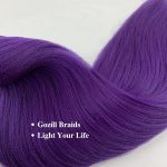 ⁦Gozill Braiding Hair Pre stretched Purple 30 inch Prestretched Braiding Hair Ez Braid Hypoallergenic Colored Braiding Hair Extensions Long⁩ - الصورة ⁦8⁩