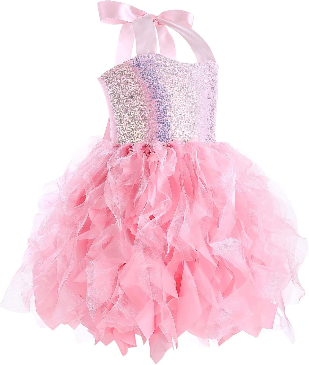 ⁦Tutu Dress for Girls Sequin Tulle Black White Pink Birthday Party Dresses for Toddler Kids Princess Fancy Sparkly Prom Outfit⁩ - الصورة ⁦3⁩