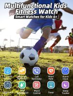 ⁦ZONEY Kids Smart Watch for Boys Girls, IP68 Waterproof Kids Fitness Activity Tracker Watch,Heart Rate Sleep Monitor,8 Sport Modes,Pedometers,Calories Counter,Alarm Clock,Kids Gifts (Black)⁩ - الصورة ⁦2⁩