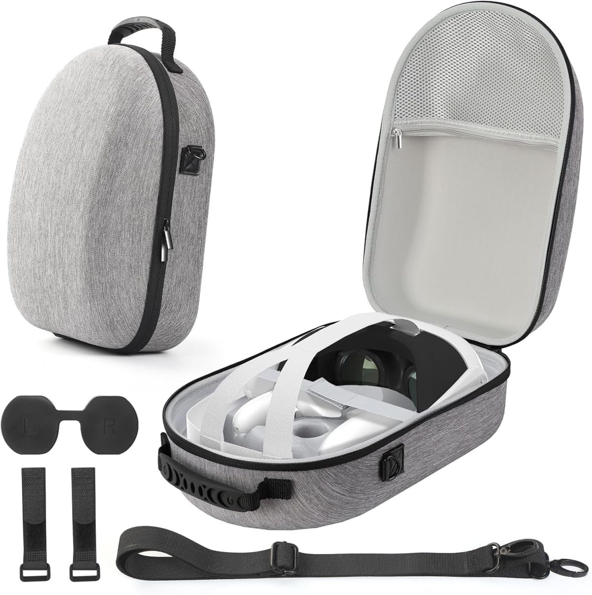 Anmiproma Carrying Case Compatible with Oculus Meta Quest 3, Hard EVA Quest 3 Case for VR Headset, Touch Controllers and Other Accessories, Portable Shoulder Backpack Suitable for Travel & Home