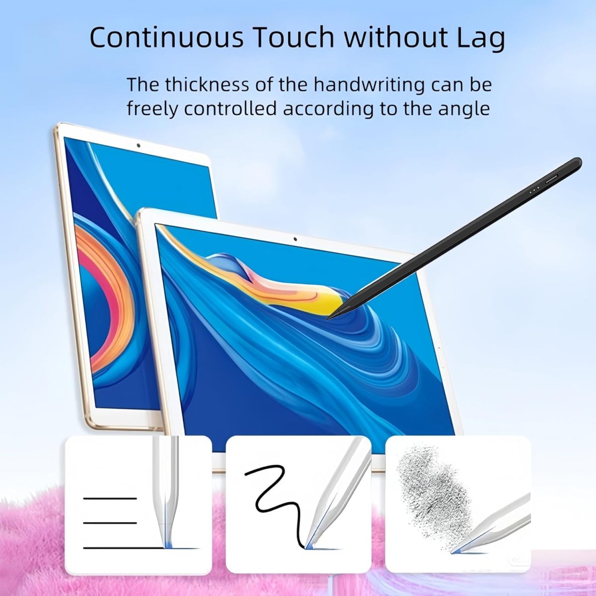 ⁦Digital Stylus Pen for iPad, Apple Compatible, Fast Charging, White⁩ - الصورة ⁦2⁩