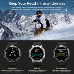 ⁦KOSPET Tank Smart Watch for Men/Women GPS, Extra-Long Battery with Bluetooth Calling, Pressure&Altitude&Compass⁩ - الصورة ⁦5⁩