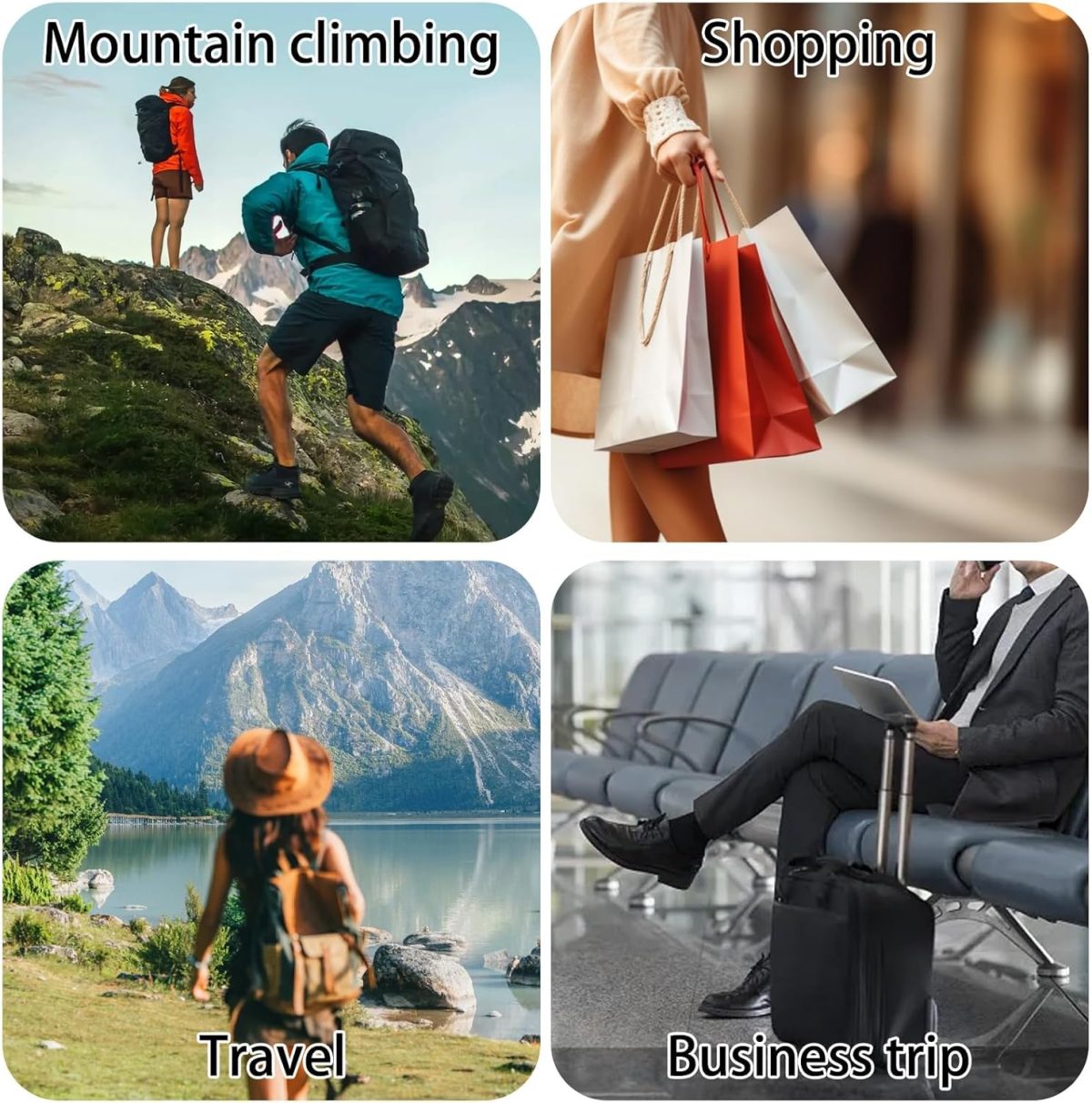 ⁦Neoprene Phone Pouch,Mobile Phone Sleeve Case with Zipper,Mobile Bag with Neck Lanyards Straps,Universal Shock Phone Sock,Black (7.2 inch)⁩ - الصورة ⁦6⁩