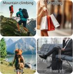 ⁦Neoprene Phone Pouch,Mobile Phone Sleeve Case with Zipper,Mobile Bag with Neck Lanyards Straps,Universal Shock Phone Sock,Black (7.2 inch)⁩ - الصورة ⁦6⁩