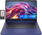 HP Stream 14" Micro-Edge HD Laptop, Intel Celeron N4020, 8GB RAM, 224GB Storage (64GB eMMC & 160GB Docking Station Set), 1 Year Office 365, Webcam, Wi-Fi 5, Bluetooth, Windows 11, Blue