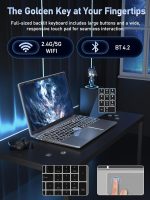 ⁦2025 15.6" FHD IPS Business Laptop, Laptop with Alder Lake N95(Up to 3.4GHz),15.6-inch UHD IPS Display 16GB RAM 512GB NVMe SSD Win 11 Pro,5800mAh Battery,WiFi 5, Backlit KB,Fingerprint Sensor (Silver)⁩ - الصورة ⁦7⁩