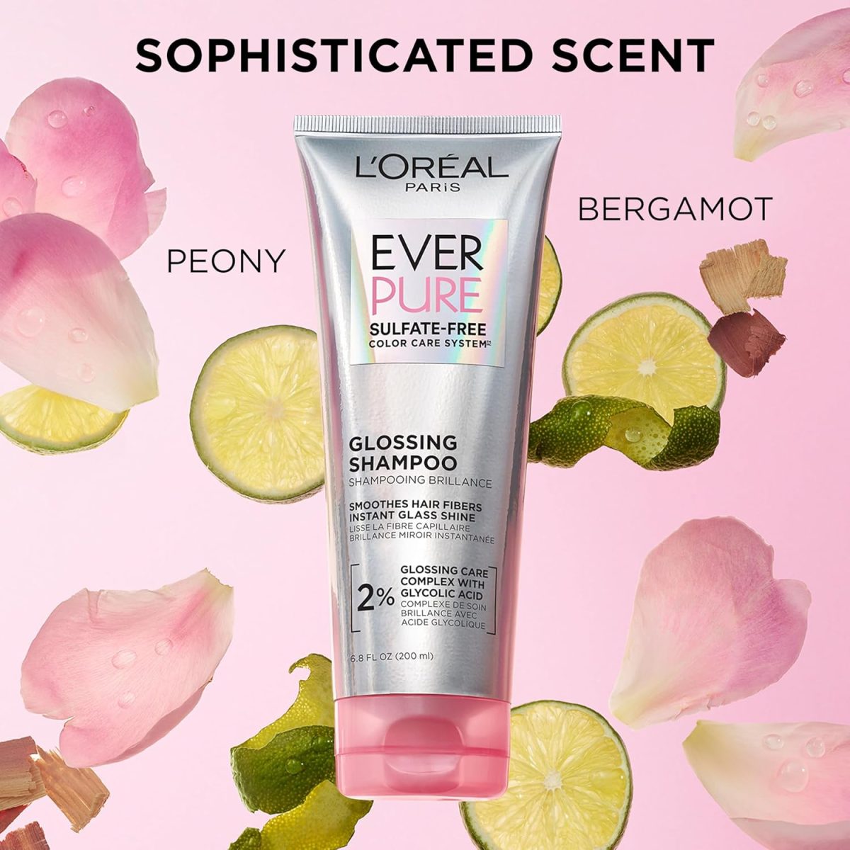 ⁦L'Oreal Paris Glossing Lamination Hair Mask with Glycolic Acid, Hair Treatment for Lasting Shine and Smoothness for Dull, Dry Hair, EverPure, 5.1 Fl Oz⁩ - الصورة ⁦5⁩