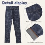 ⁦Chicduo 4 Pack Girls Leggings Girls Imitation Denim Print Leggings Girl's Stretchy Pants Kids High Waist Slim Pants⁩ - الصورة ⁦4⁩