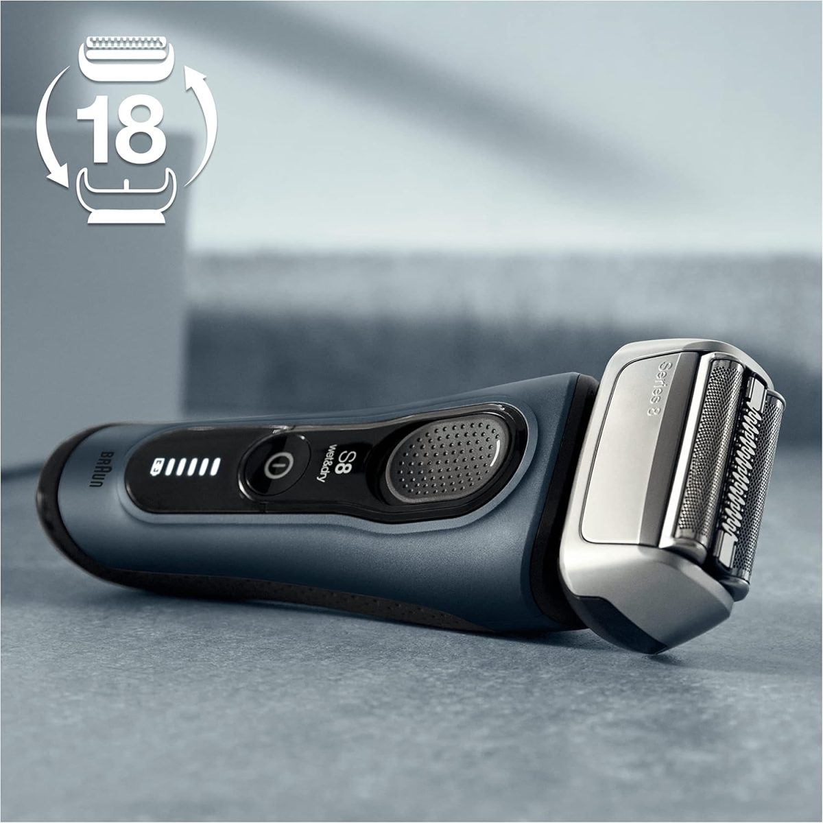 ⁦Braun Series 8 83M Electric Shaver Head Replacement - Silver Compatible With⁩ - الصورة ⁦2⁩