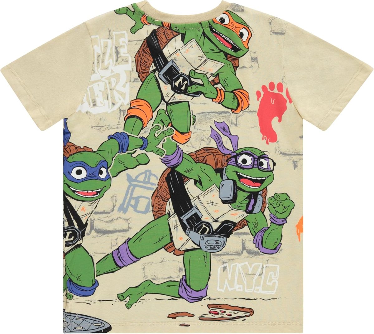 ⁦Teenage Mutant Ninja Turtles Fashion Short Sleeve T-Shirt-TMNT-Little to Big Kid/Boys 4-20 Sizes⁩ - الصورة ⁦3⁩