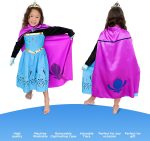 ⁦Cokos Box Girls Coronation Dress Costume Cape Gloves Tiara Crown Accessories Set⁩ - الصورة ⁦4⁩