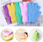 ⁦ECVV 12 Pairs Exfoliating Bath Gloves,Made of 100% NYLON, 12 Colors Double Sided Exfoliating Gloves for Beauty Spa Massage Skin Shower Scrubber Bathing Accessories | RANDOM COLOR |⁩ - الصورة ⁦6⁩