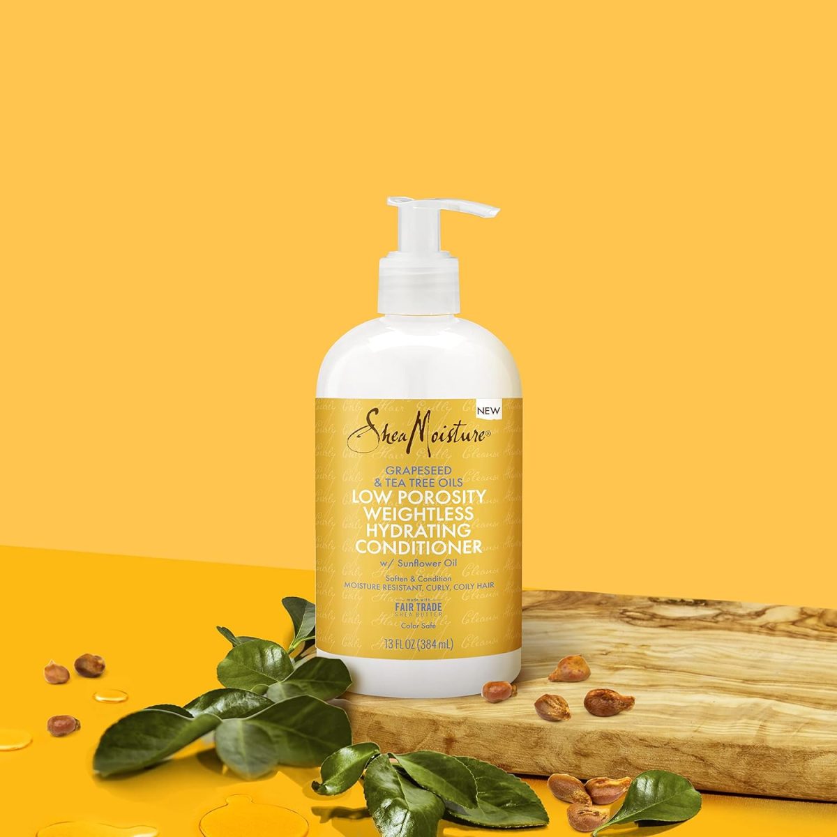 ⁦Shea Moisture Grapeseed & Tea Tree Oils - Low Porosity Weightless Hydrating Conditioner with Sunflower Oil⁩ - الصورة ⁦6⁩