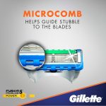 ⁦Gillette Fusion5 Power Men's Razor Blade Refills, 8 Count⁩ - الصورة ⁦5⁩