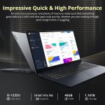 ⁦Lenovo IdeaPad 1i 15.6" FHD Touchscreen Laptop, Intel i5-1235U, 40GB RAM, 1.16TB Storage(1TB SSD+160GB Docking Station Set), Intel Iris Xe Graphics, Num Pad, Dolby Audio, Wi-Fi 6, Win 11, Abyss Blue⁩ - الصورة ⁦3⁩