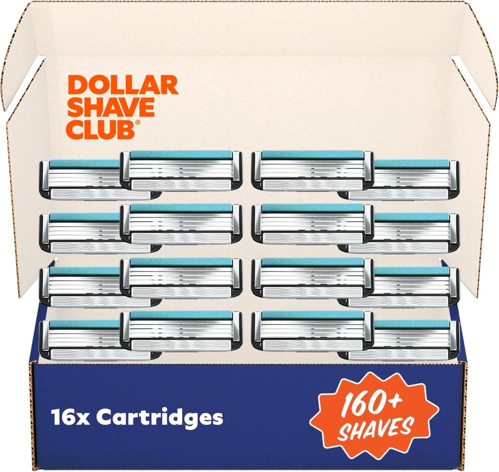 Dollar Shave Club | 4 Blade Club Series Razor Refill Cartridges, 16 Count | Precision Cut Stainless Steel Blades | NOT COMPATIBLE WITH HERITAGE/EXECUTIVE RAZOR HANDLES