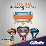 ⁦Gillette Fusion5 Power Men's Razor Blade Refills, 8 Count⁩ - الصورة ⁦7⁩