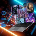 ⁦Laptop Gaming 16inch 2.5K IPS, Laptop Computer 16GB DDR5 1TB SSD AMD Ryzen 7 7840HS Processor(Up to 5.1GHz), Traditional Laptop PC Wifi6 BT5.2 USB3.1*3 HDMI*1 Audio Port*1 Cooling System For Games⁩ - الصورة ⁦8⁩