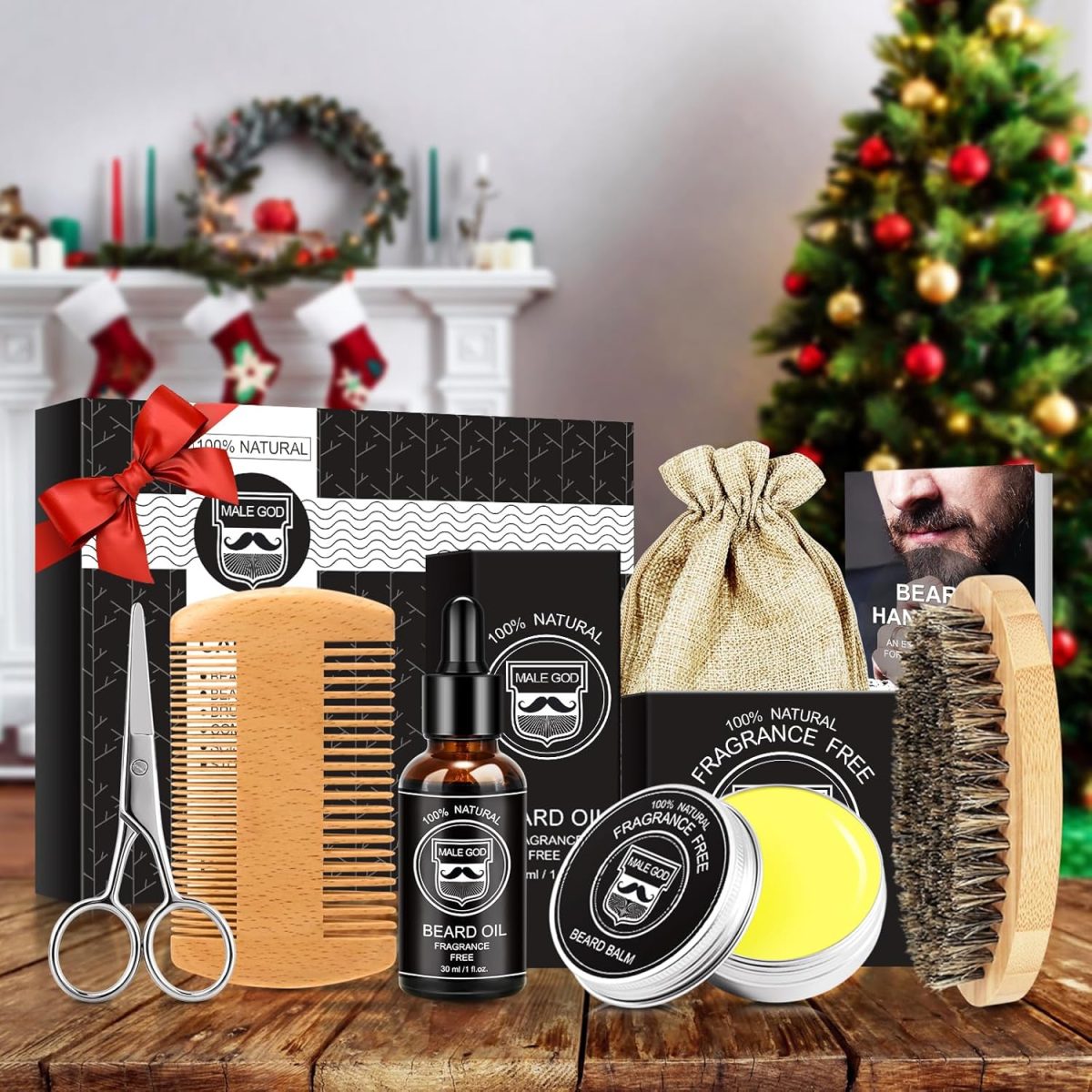 ⁦Gifts for Men, Beard Kit w/Handmade Beard Oil &Blam, Handmade Beard Brush &Comb, Anniversary &Birthday Gifts, Unique Gifts for Him Husband Boyfriend, Beard Care Kit for Daddy, Gifts for Men Dad⁩ - الصورة ⁦7⁩