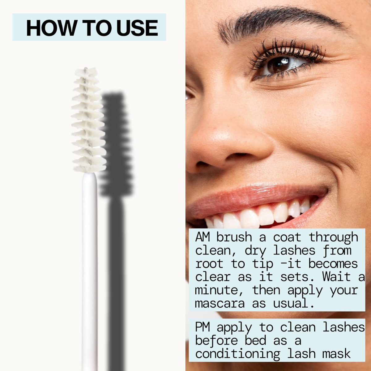 ⁦Pacifica Beauty Vegan Collagen Lash Serum and Clear Mascara Primer, Makeup, Conditioning Vitamin E and Vitamin B, Fluffy Lashes, Lash Primer, Cruelty Free, Silicone Free, Clean Makeup,0.24 oz(1 Count)⁩ - الصورة ⁦7⁩