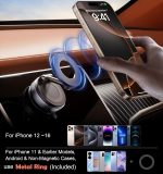⁦REOKILY Strong Magnetic Car Phone Holder for MagSafe, Ultra Vacuum Suction Cup Phone Mount 360° Cell Phone Holders for Your Car Accessories for iPhone 16 15 14 13 12 Android⁩ - الصورة ⁦6⁩