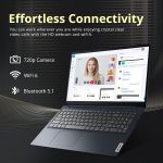 ⁦Lenovo IdeaPad 1i 15.6" FHD Touchscreen Laptop, Intel i5-1235U, 40GB RAM, 1.16TB Storage(1TB SSD+160GB Docking Station Set), Intel Iris Xe Graphics, Num Pad, Dolby Audio, Wi-Fi 6, Win 11, Abyss Blue⁩ - الصورة ⁦5⁩