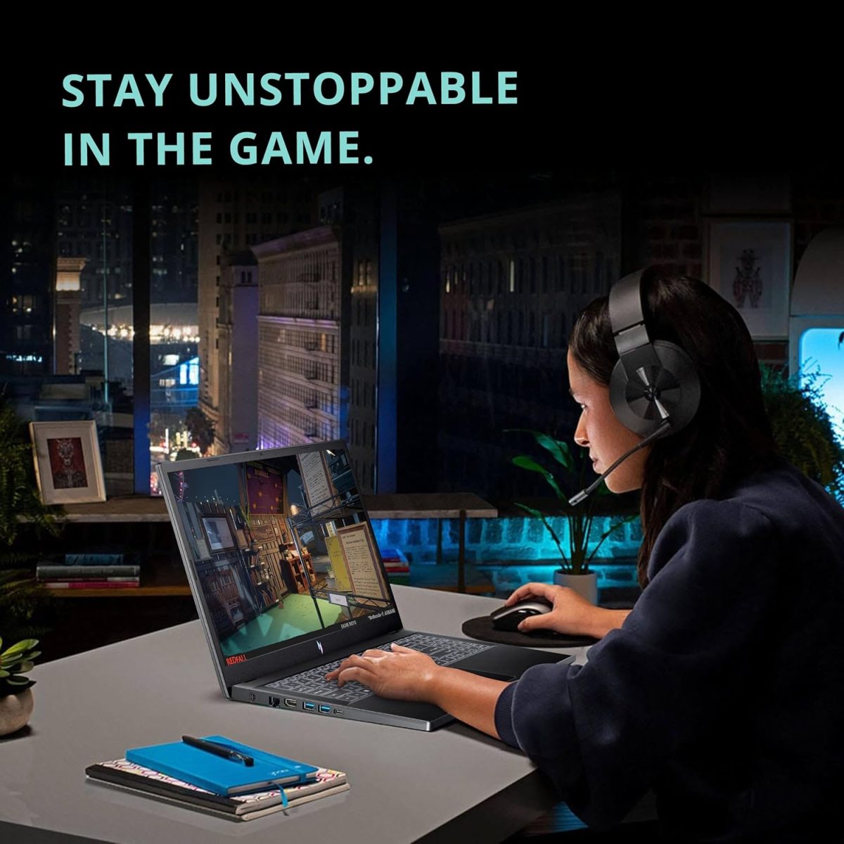 ⁦acer Nitro V 15 15.6" FHD IPS 144Hz Gaming Laptop, Intel i9-13900H, 32GB DDR5, 1TB SSD, GeForce RTX 4060 8GB GDDR6, Backlit Keyboard, Wi-Fi 6, Win 11 Pro, Black, 256GB Docking Station Set⁩ - الصورة ⁦8⁩