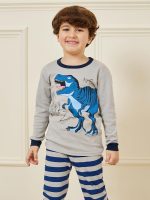 ⁦Styli Boys Dinosaur Printed T-Shirt & Pyjama Set⁩ - الصورة ⁦3⁩