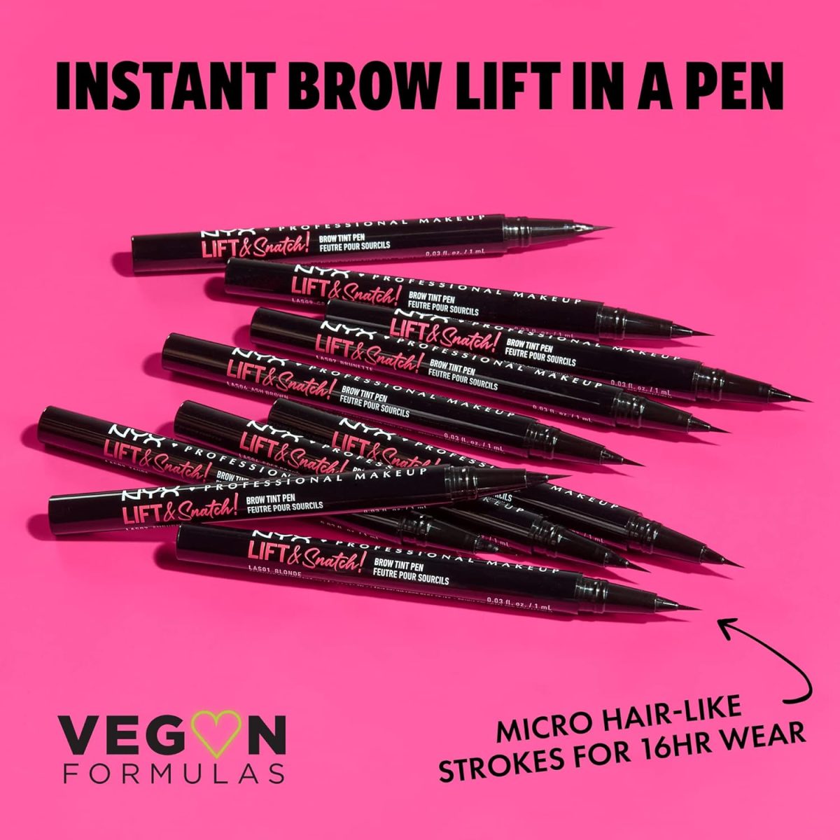 ⁦NYX PROFESSIONAL MAKEUP Lift & Snatch Eyebrow Tint Pen, Espresso (Pack Of 2)⁩ - الصورة ⁦2⁩
