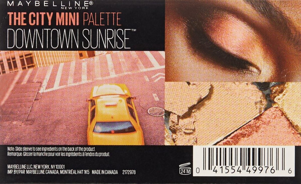 ⁦Maybelline New York Makeup The City Mini Eyeshadow Palette, Downtown Sunrise Eyeshadow, 0.14 oz⁩ - الصورة ⁦3⁩