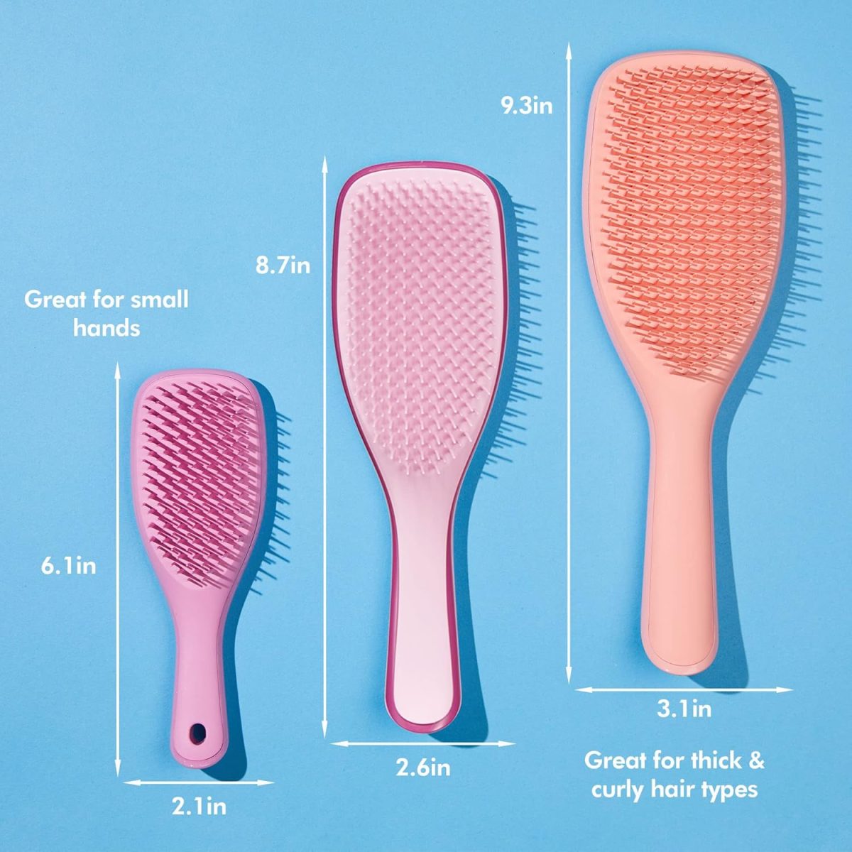 ⁦Tangle Teezer | The Wet Detangler Hairbrush for Wet & Dry Hair | For All Hair Types | Eliminates Knots & Reduces Breakage | Raspberry Rouge⁩ - الصورة ⁦4⁩