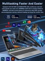 ⁦2025 15.6" FHD IPS Business Laptop, Laptop with Alder Lake N95(Up to 3.4GHz),15.6-inch UHD IPS Display 16GB RAM 512GB NVMe SSD Win 11 Pro,5800mAh Battery,WiFi 5, Backlit KB,Fingerprint Sensor (Silver)⁩ - الصورة ⁦4⁩
