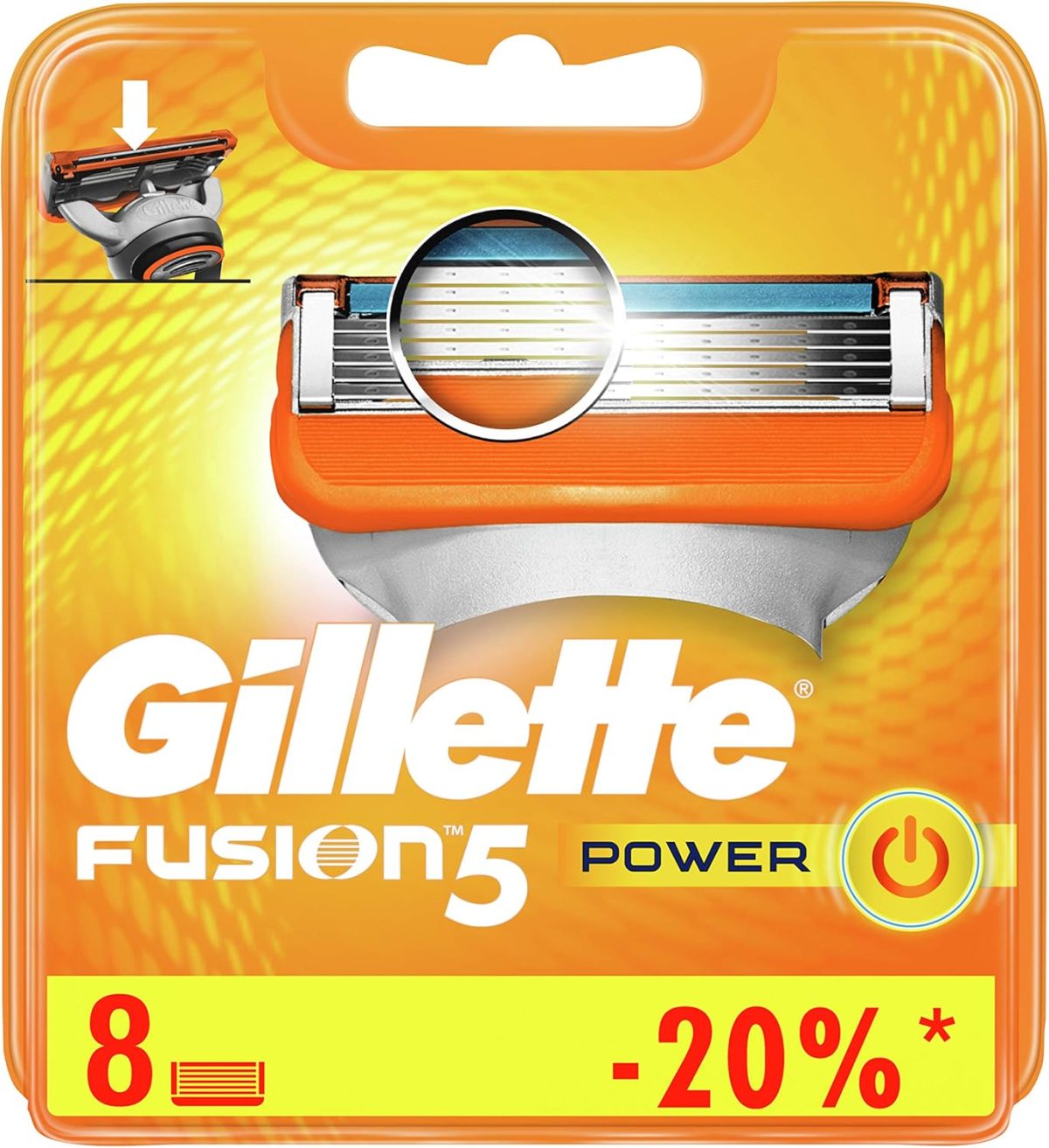 Gillette Fusion5 Power Men's Razor Blade Refills, 8 Count