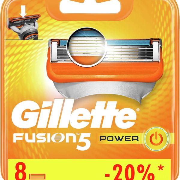 Gillette Fusion5 Power Men's Razor Blade Refills, 8 Count