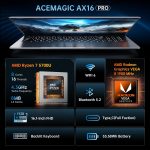 ⁦ACEMAGIC 2025 Laptop, Laptop with AMD Ryzen 7 5700U (8C/16T, Up to 4.3GHz), 16GB RAM 512GB NVMe SSD Laptop Computer, Radeon RX Vega 8 Graphics, 16.1-inch FHD Display, WiFi 6, Backlit KB⁩ - الصورة ⁦2⁩