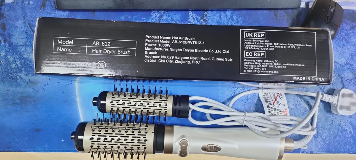 ⁦OKWRAP Rotating Hot Air Brush, Blow Dryer Brush Rotating with 2 Attachments for Drying, Smoothing, Shaping and Volume, Round Blow Dryer Brush, Rotating Warm Air Brush for Fine Hair Helps Dabe⁩ - الصورة ⁦10⁩