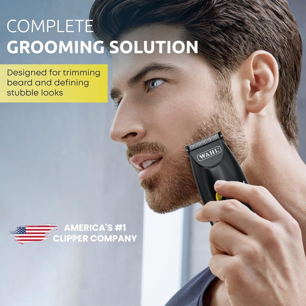 ⁦WAHL Extreme Grip 4-in-1 Multi-Grooming Trimmer for Men | High-Performance Stainless-Steel Blades | 12 Guide Combs with Adjustable Lengths (0.5mm-11mm) | 120 Min Runtime (9893-1927)⁩ - الصورة ⁦3⁩