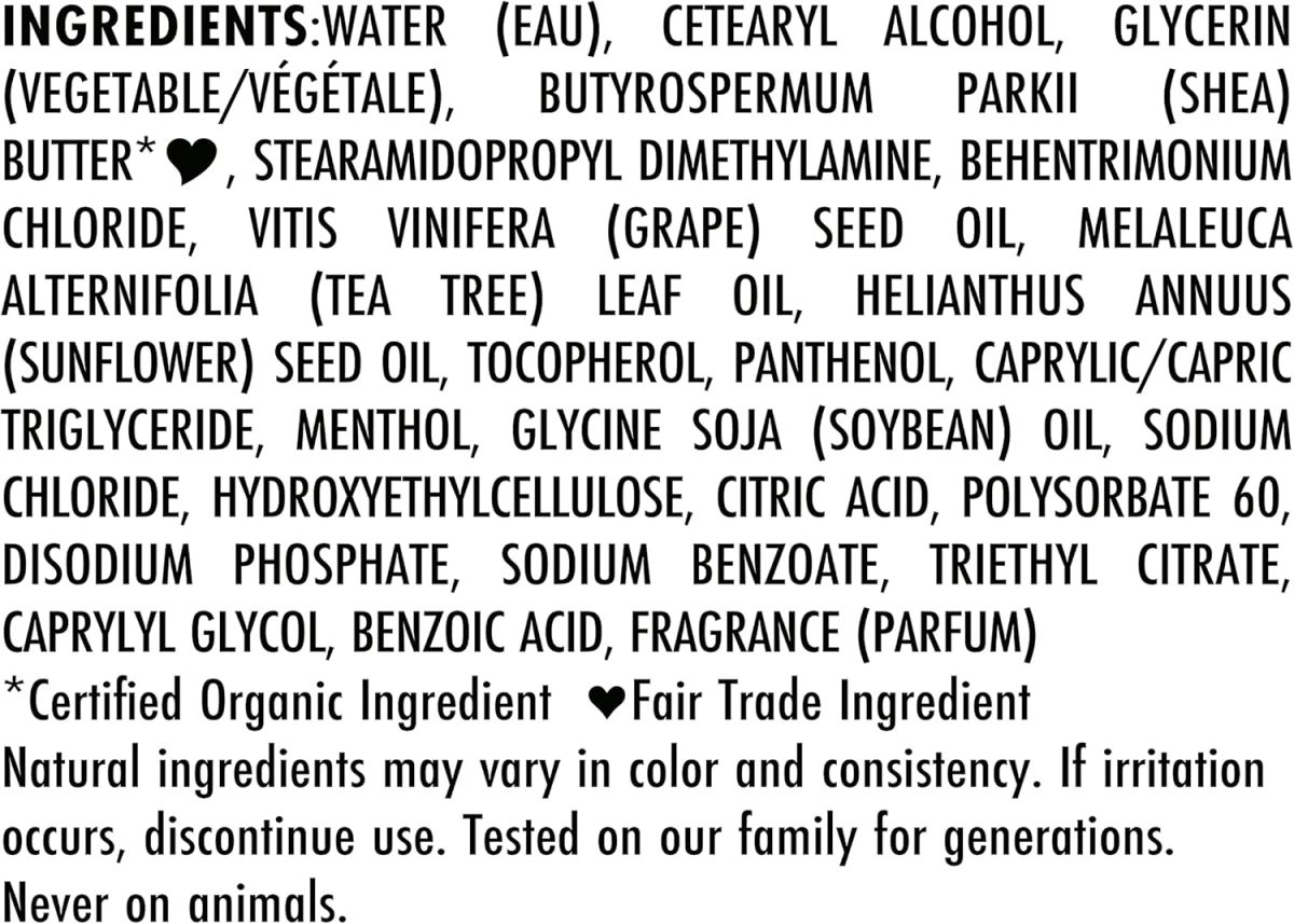 ⁦Shea Moisture Grapeseed & Tea Tree Oils - Low Porosity Weightless Hydrating Conditioner with Sunflower Oil⁩ - الصورة ⁦11⁩