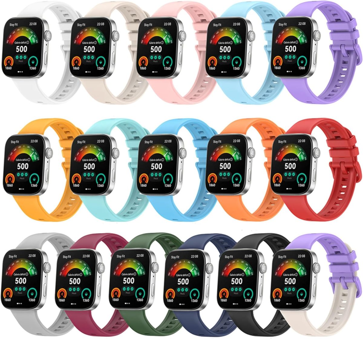 ⁦NESLIN Band Compatible with Huawei Watch Fit 4/4 Pro 2025/Fit 3 Strap with Colorful Buckle, Breathable Silicone Soft Band Comfortable Strap Replacement for Huawei Watch Fit 4/4 Pro Men Women⁩ - الصورة ⁦7⁩