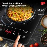 ⁦Impex Infrared Cooktop With 4 Digit LED Display & Push Button Control,10 Temperature Settings And 6 Cooking Mode 3hrs Programmable Timer Compatible with All Cookware,2 Year Warranty-1500W⁩ - الصورة ⁦5⁩