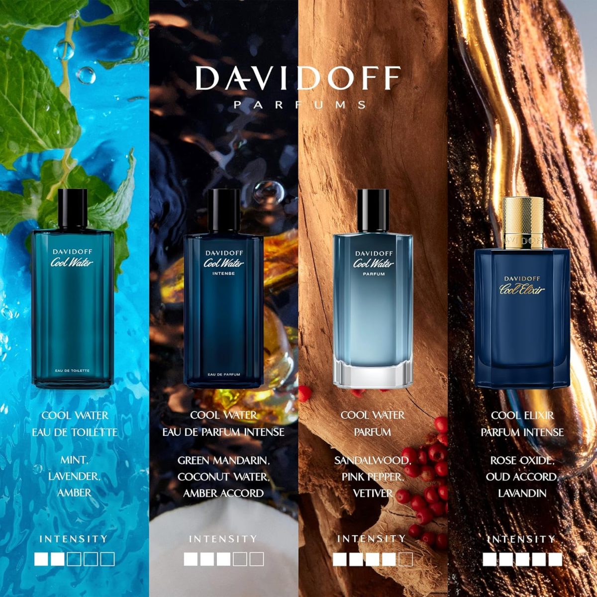 ⁦Davidoff Cool Water Intense Perfume for Men Eau De Parfum 40ML⁩ - الصورة ⁦4⁩