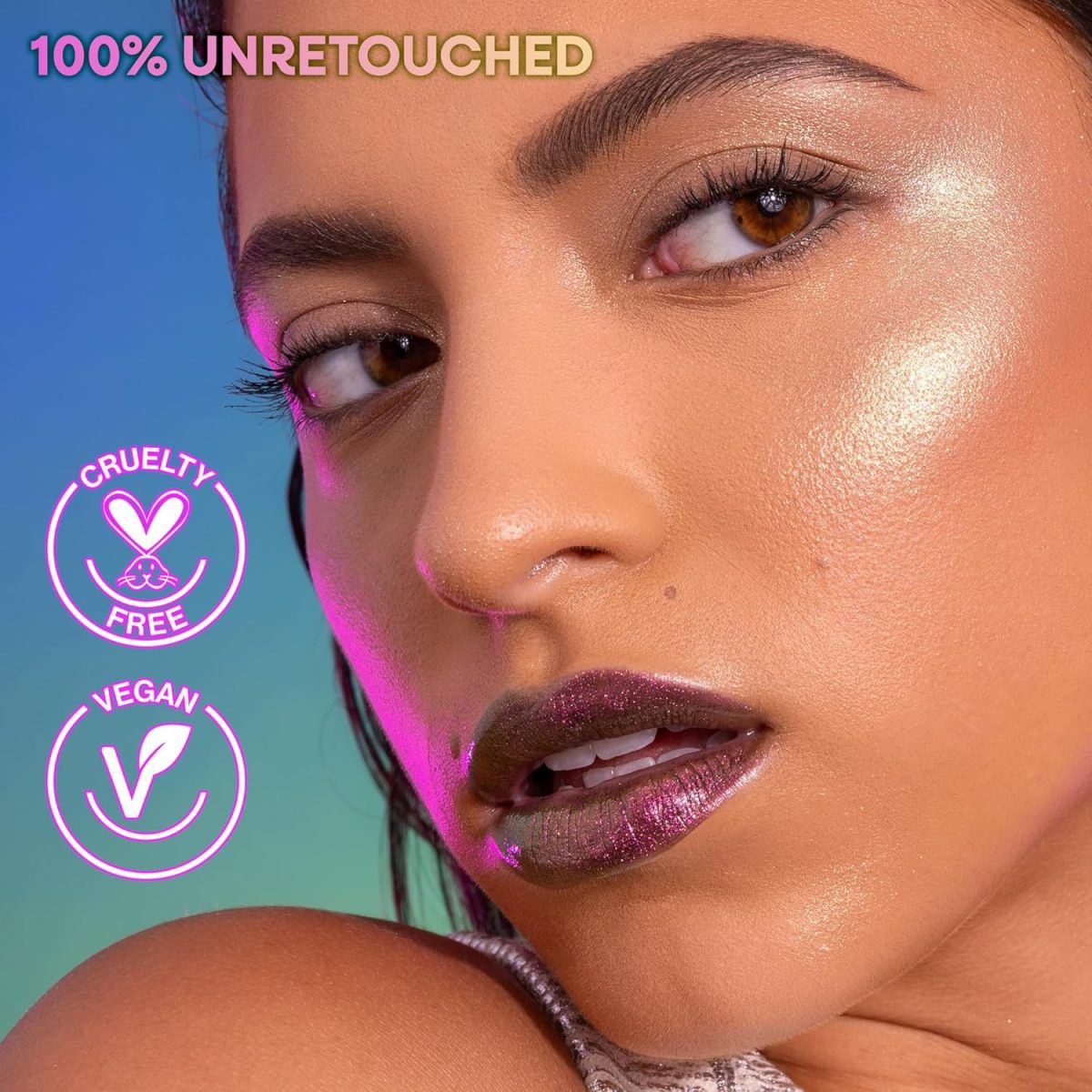 ⁦Wet n Wild Chameleon Chrome Highlighter, Dynamic Colour Shift, Liquid-to-Baked Texture, Customizable Luminous Radiance, Cruelty-Free - Too Sirius⁩ - الصورة ⁦5⁩