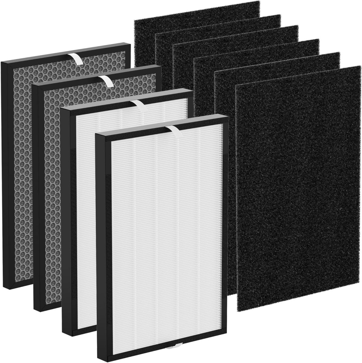 2 Sets Air220 Air320 Replacement Filters Compatible with Bissell Air320 Air220 2768A 2609A Air Purifier, Include Pre Filter, True HEPA Filter and Activated Carbon Filter, Compare Part # 2677,2678,2804